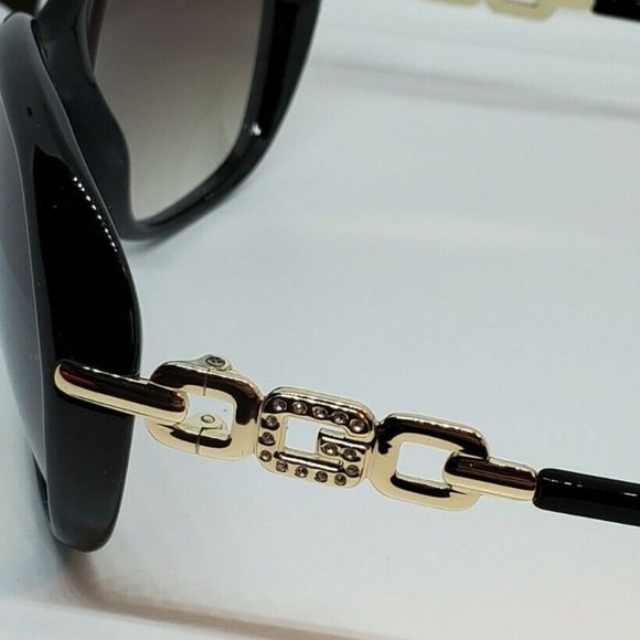 Guess GU 7250 Authentic Womens Round Stylish Sunglasses Black Chrome Brand New main image 5